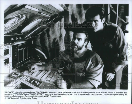 1987 Press Photo Tim Dunigan in Captain Power & Soldiers of the Future - Historic Images