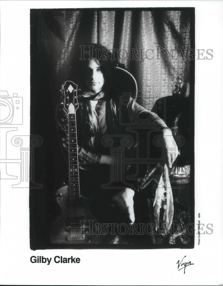 1995 Press Photo Gilby Clarke Rock Singer Songwriter Musician Record Producer - Historic Images