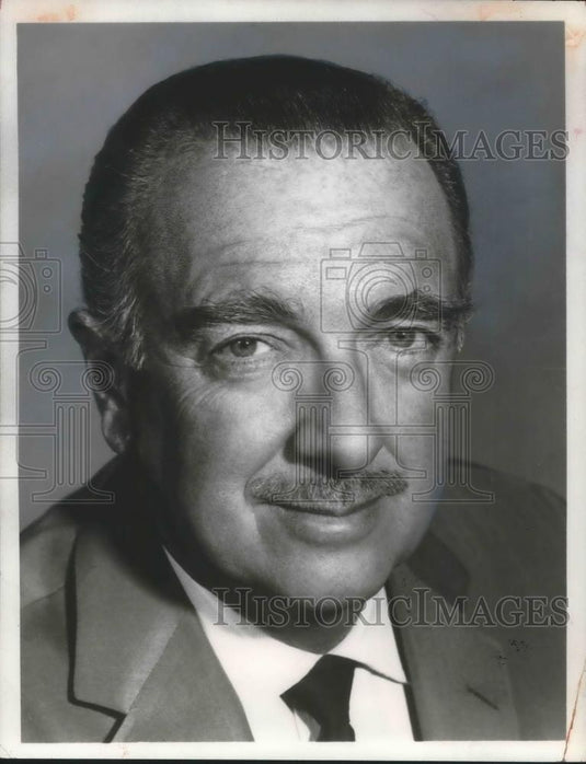 1980 Press Photo Walter Cronkite Broadcast Journalist Anchorman CBS News - Historic Images