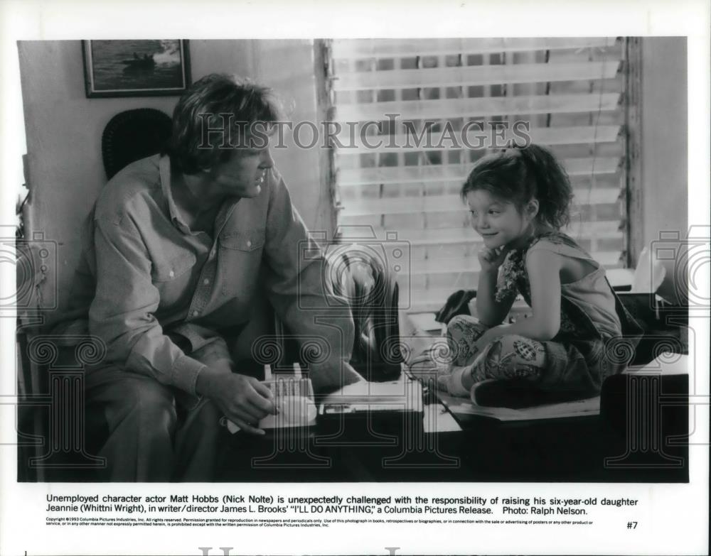 1995 Press Photo Nick Nolte and Whittnia Wright in I'll do Anything - cvp19169 - Historic Images