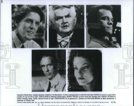 1990 Press Photo John Glover Robert Prosky Robert Picardo Christopher Lee - Historic Images