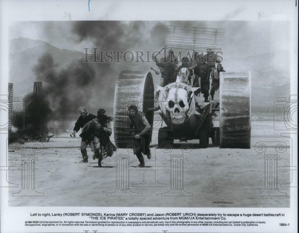 1984 Press Photo Robert Symonds & Mary Crosby in The Ice Pirates - cvp19981 - Historic Images