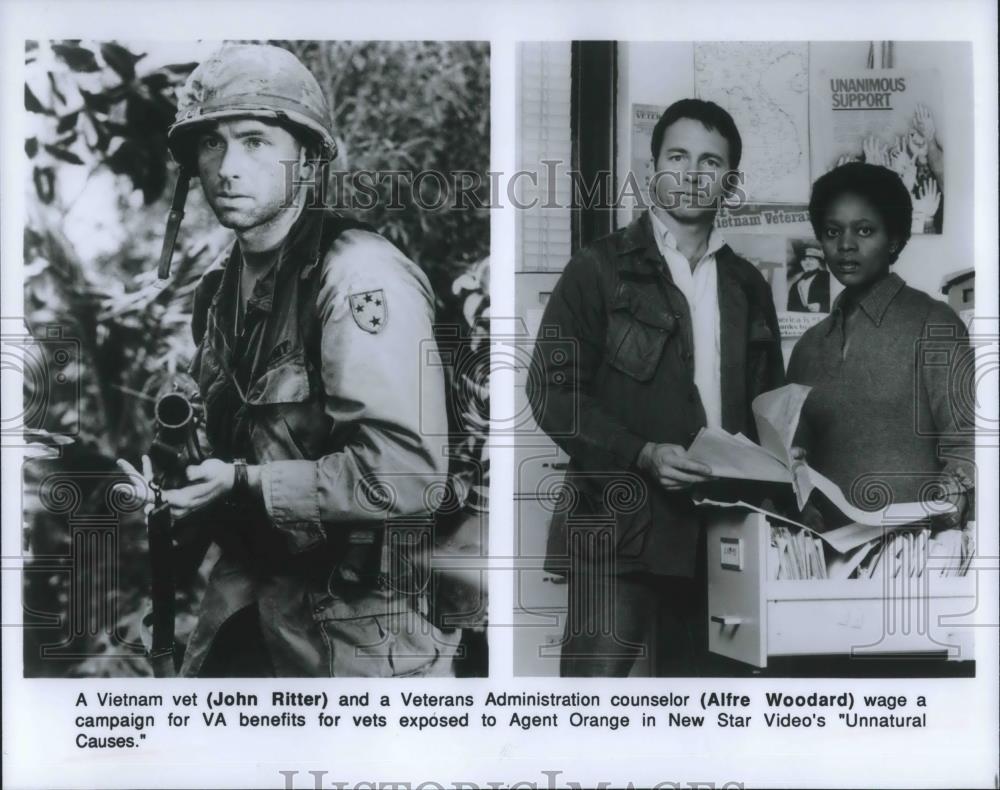 1988 Press Photo John Ritter &amp; Alfre Woodard in Unnatural Causes - cvp10382 - Historic Images