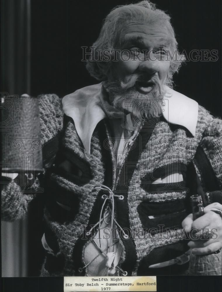 1980 Press Photo 1977 Copy Sir Toby Belch in Twelfth Night - cvp05268 - Historic Images
