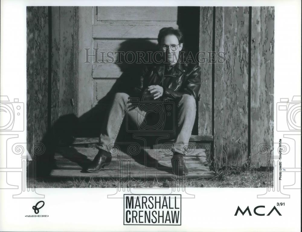 1991 Press Photo Marshall Crenshaw Rock Singer Songwriter Musician - cvp01999 - Historic Images