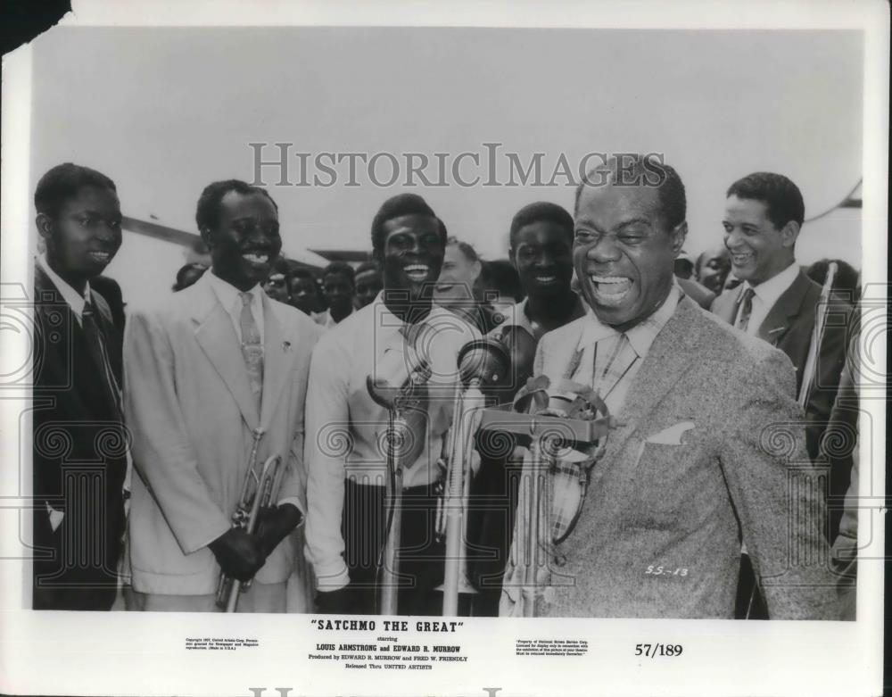 1957 Press Photo Louis Armstrong in Satchmo the Great - cvp08088 - Historic Images