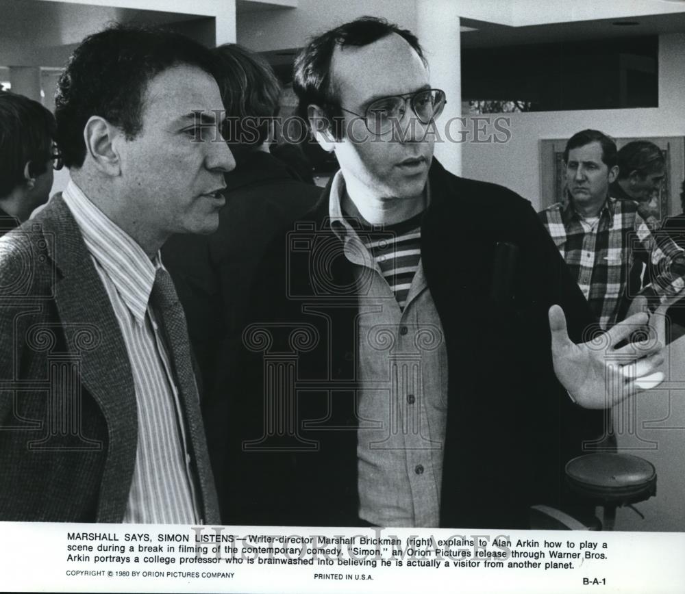 1981 Press Photo Marshall Brickman Director &amp; Alan Arkin in Simon - cvp00769 - Historic Images