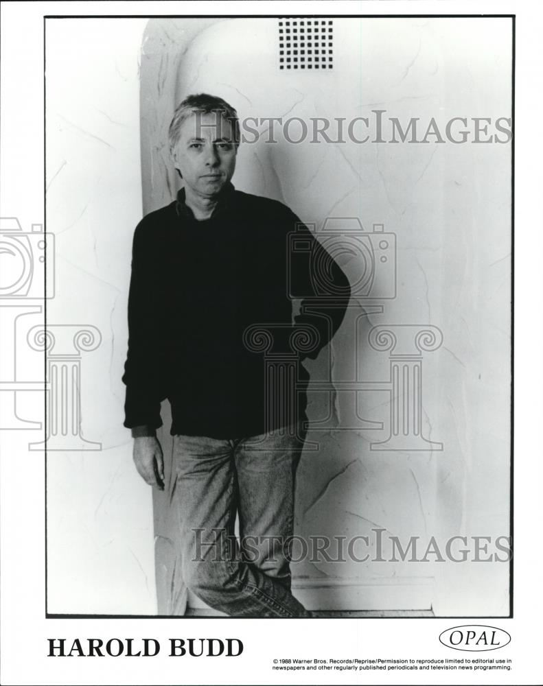 1988 Press Photo Harold Budd Musician Composer Poet - cvp00326 - Historic Images