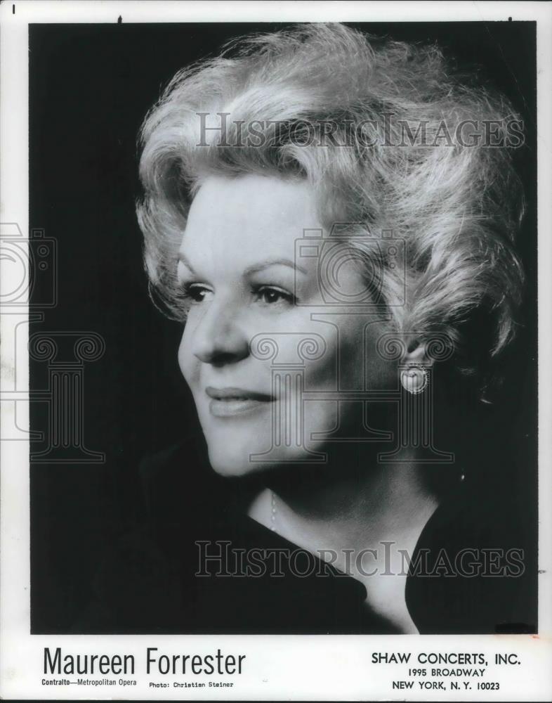 1983 Press Photo Maureen Forrester Operatic Contralto Metropolitan Opera Singer - Historic Images
