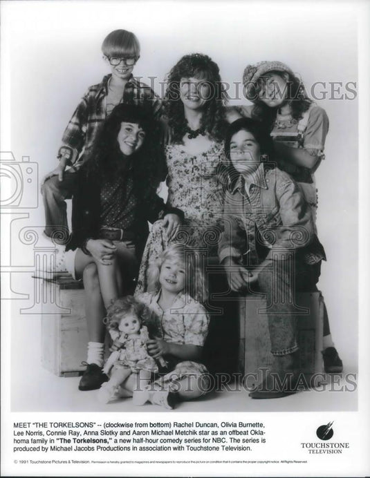 1991 Press Photo Rachel Duncan Olivia Burnette Lee Norris Connie Ray Anna Slotky - Historic Images