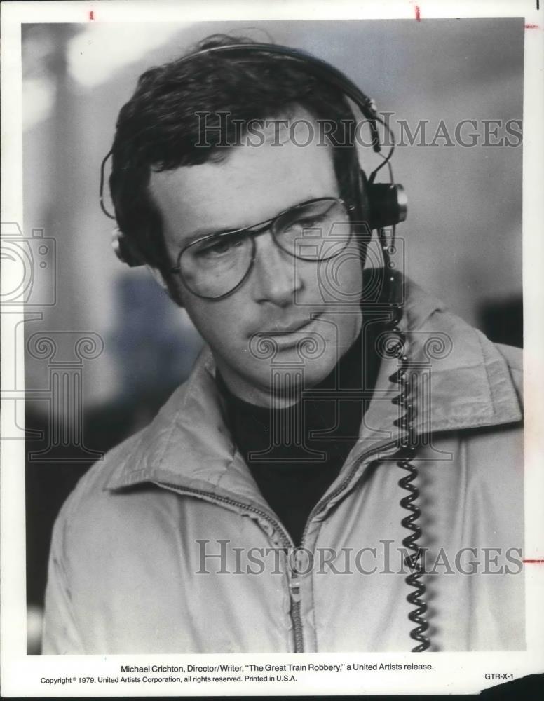 1979 Press Photo Michael Crichton Director Writer The Great Train Robbery - Historic Images
