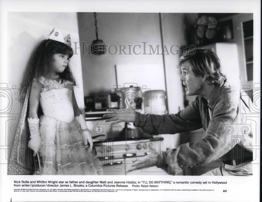 1995 Press Photo Nick Nolte and Whittni Wright in I&#39;ll do Anything - cvp19128 - Historic Images