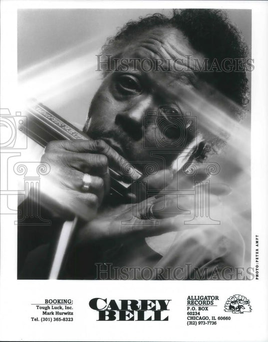 1996 Press Photo Carey Bell Chicago Blues Musician Harmonica Player - 857 - Historic Images
