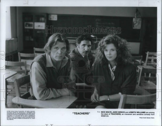 1984 Press Photo Jobeth Williams, Judd Hirsch & Nick Nolte in Teachers - Historic Images
