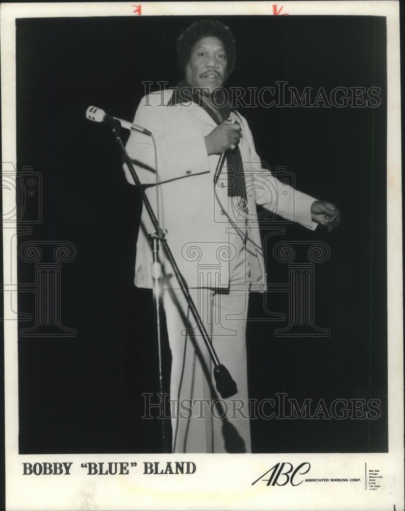 1982 Press Photo Bobby Blue Bland Blues Soul Singer Songwriter Arranger Bandlead - Historic Images