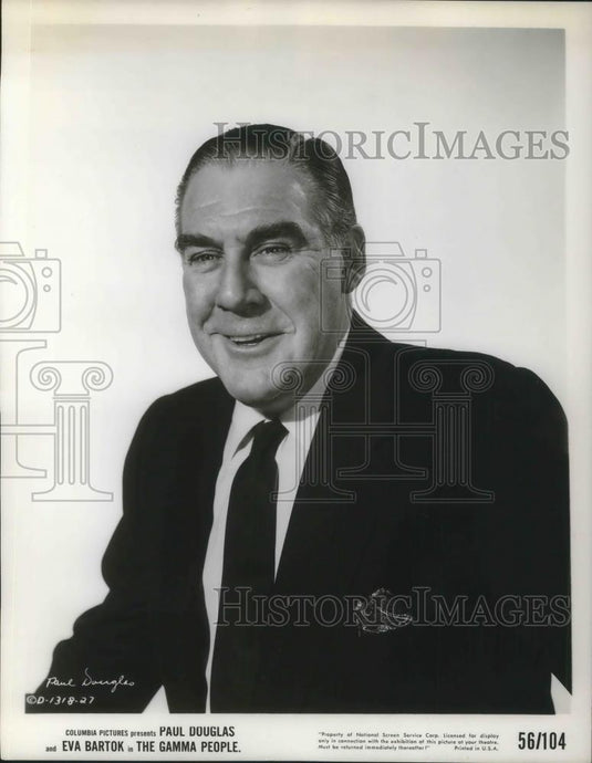 1956 Press Photo Paul Douglas in The Gamma People - cvp03394 - Historic Images