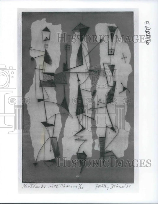 1955 Press Photo Montebanks with Charms by Dorothy Dehner - cvp06925 - Historic Images