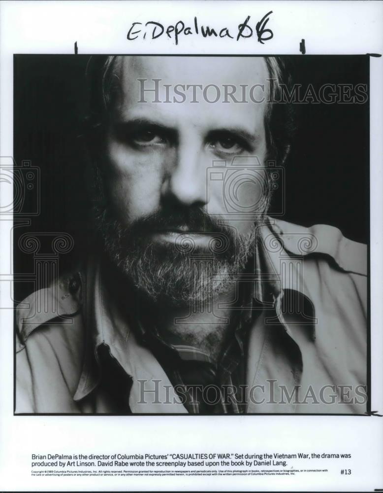 1990 Press Photo Brian De Palma Director of Casualties of War - cvp03136 - Historic Images