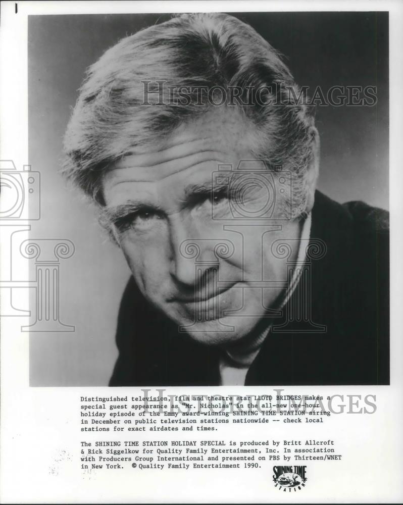 1991 Press Photo Lloyd Bridges on Shining Time Station - cvp02715 - Historic Images