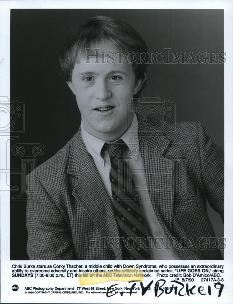 1990 Press Photo Chris Burke in Life Goes On - cvp00144 - Historic Images