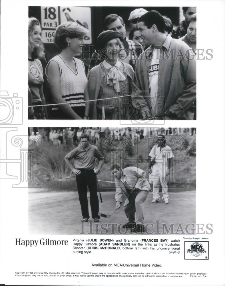 1996 Press Photo Julie Bowen Frances Bay Adam Sandler Chris McDonald - cvp09706 - Historic Images