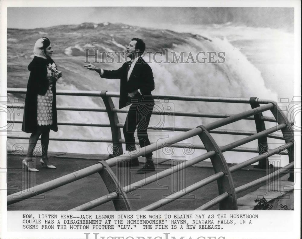 1967 Press Photo Jack Lemmon & Elaine May in Luv - cvp09056 - Historic Images