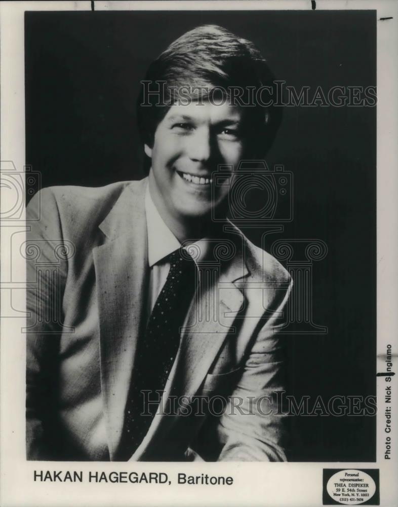 1987 Press Photo Hakan Hagegard Baritone - cvp17835 - Historic Images