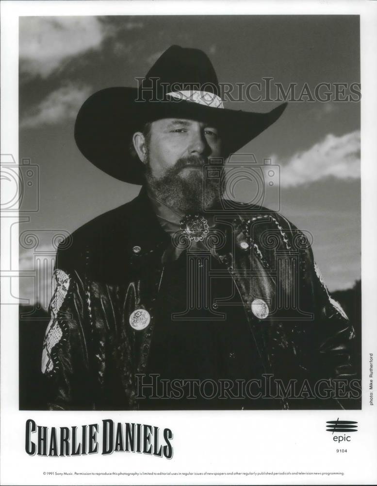 1991 Press Photo Charlie Daniels Country Music Singer Songwriter Guitarist - Historic Images