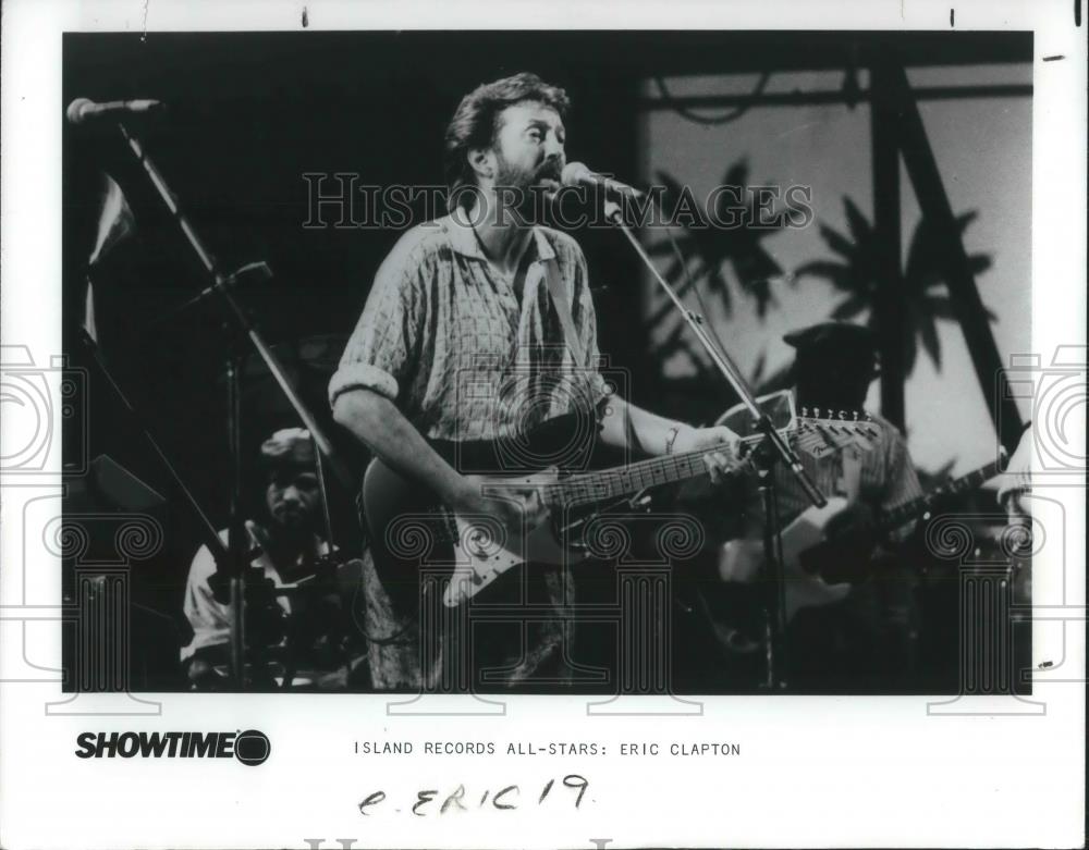 1990 Press Photo Eric Clapton English Singer Songwriter Musician - cvp07711 - Historic Images
