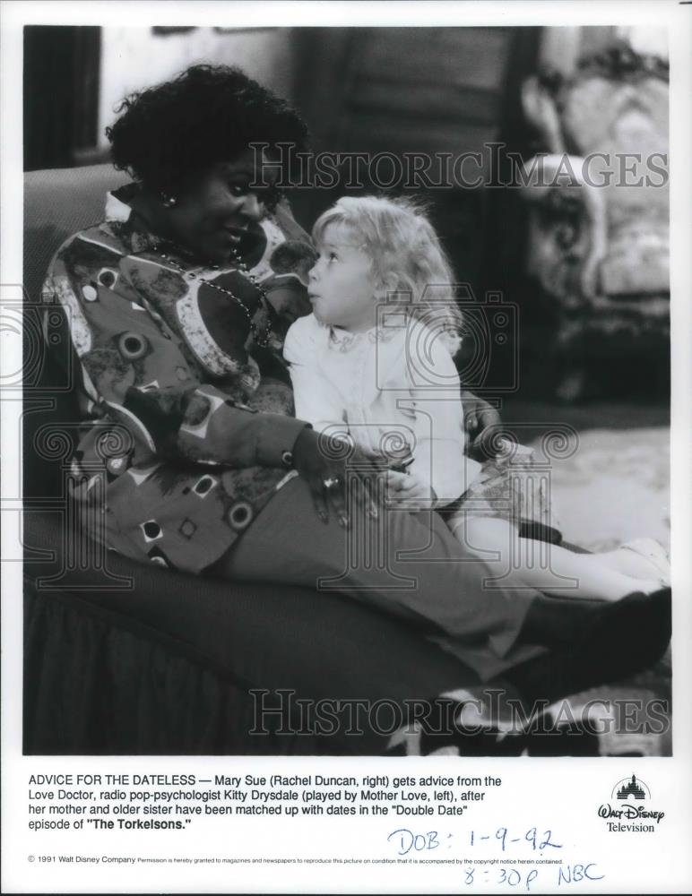 1991 Press Photo Rachel Duncan and Mother Love on The Torkelsons - cvp10730 - Historic Images