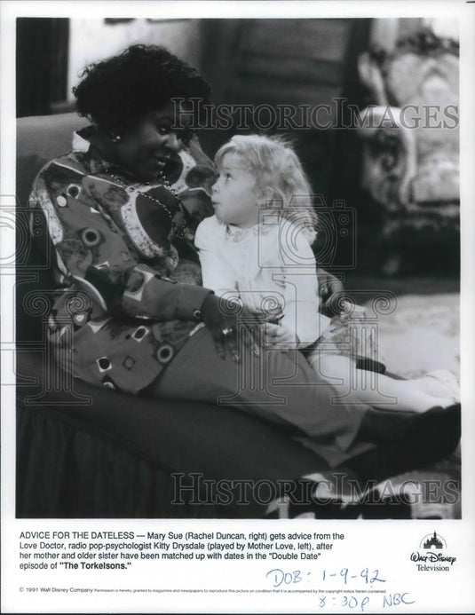 1991 Press Photo Rachel Duncan and Mother Love on The Torkelsons - cvp10730 - Historic Images