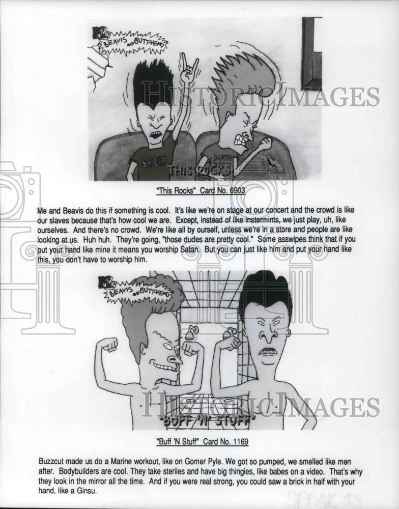 1994 Press Photo Scenes from Beavis and Butthead MTV Cartoon - cvp18169 - Historic Images