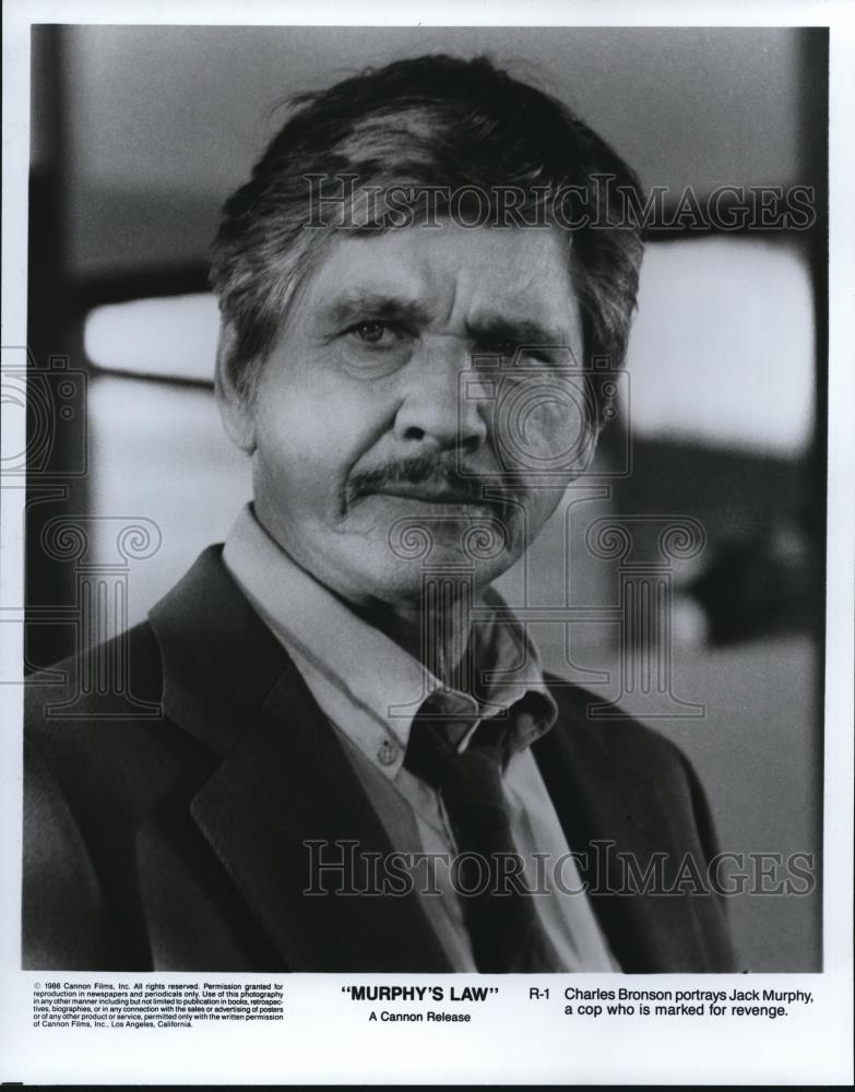 1986 Press Photo Charles Bronson stars in Murphy's Law - cvp00495 - Historic Images