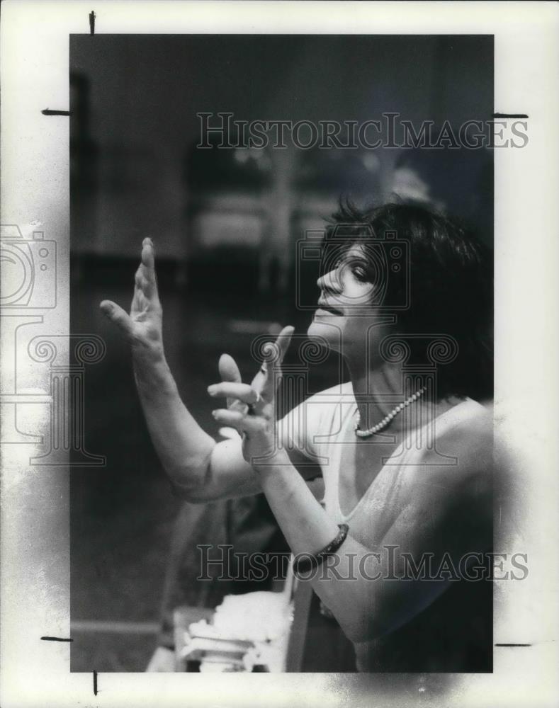 1983 Press Photo Melissa Hayden Rehearsing Ohio Balllet George Balanchine - Historic Images