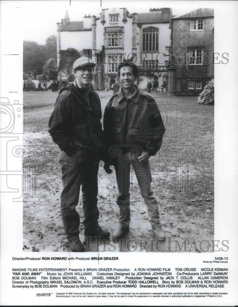 1992 Press Photo Director/Producer Ron Howard &amp; Producer Brian Grazer - Historic Images