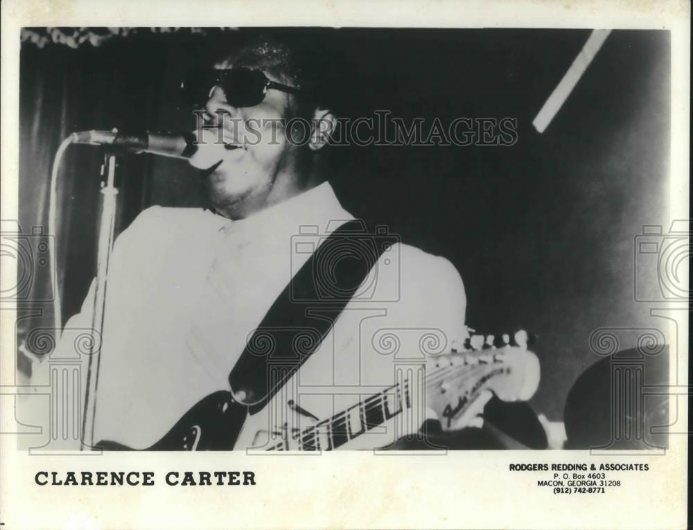 1987 Press Photo Clarence Carter Blues Singer Musician Songwriter - cvp08112 - Historic Images