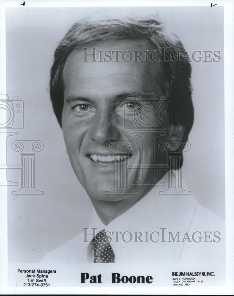 1986 Press Photo Pat Boone Singer Actor Writer - cvp01243 - Historic Images