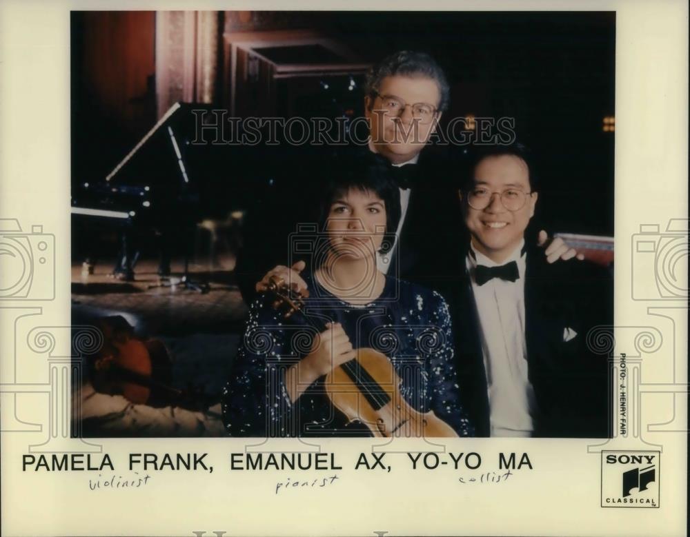 1994 Press Photo Pamela Frank Violinist Emanuel Ax Pianist Yo-Yo Ma Cellist - Historic Images