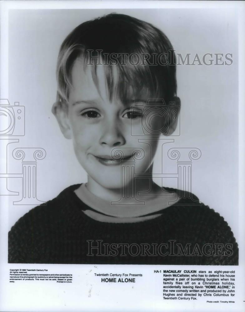 1990 Press Photo Macaulay Culkin in Home Alone - cvp10803 - Historic Images