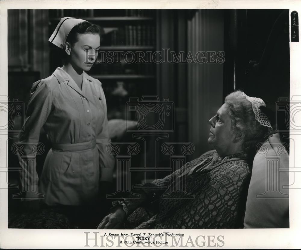 1950 Press Photo Jeanne Crain and Ethyl Barrymore in Pinky - cvp00707 - Historic Images
