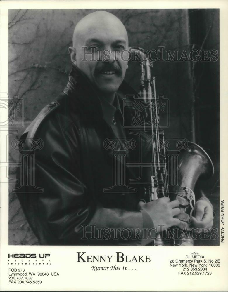 1993 Press Photo Kenny Blake Saxophone Player Musician - cvp05480 - Historic Images