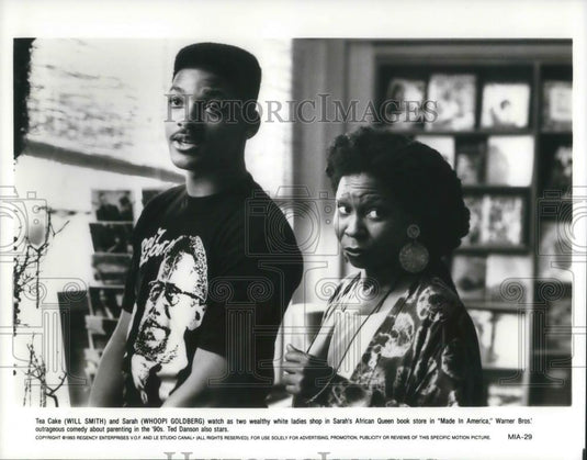 1994 Press Photo Will Smith and Whoopi Goldberg star in Made in America - Historic Images
