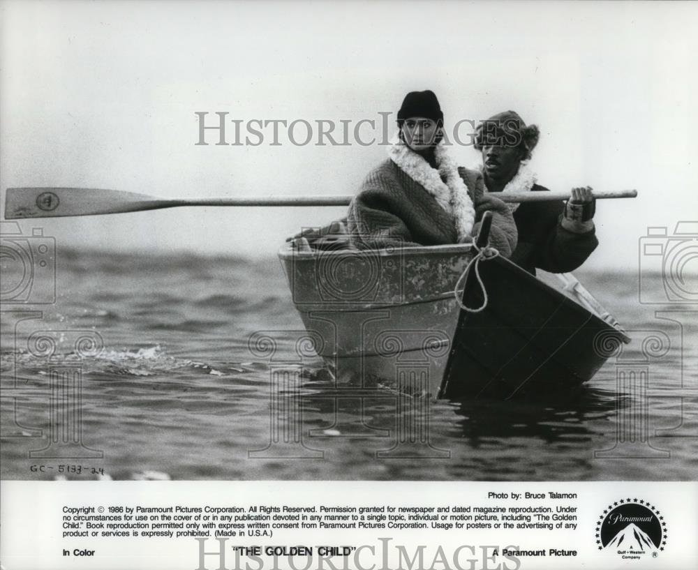 1987 Press Photo Eddie Murphy and Charlotte Lewis star in The Golden Child - Historic Images