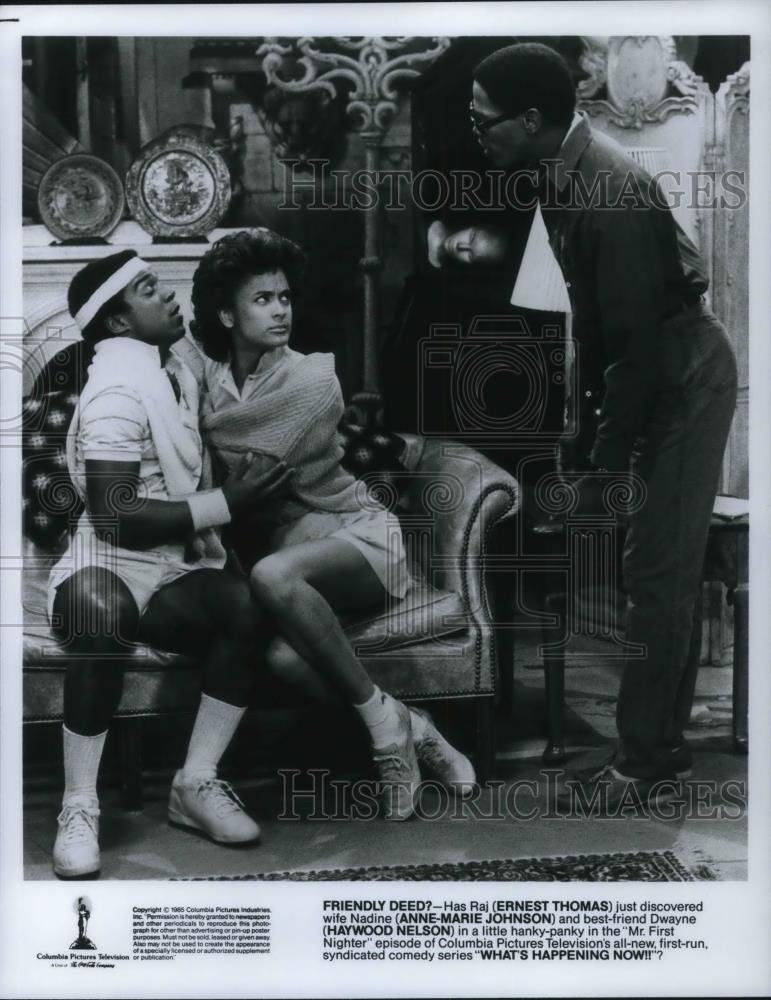 1985 Press Photo Friendly Deed Ernest Thomas Anne Marie Johnson Haywood Nelson - Historic Images