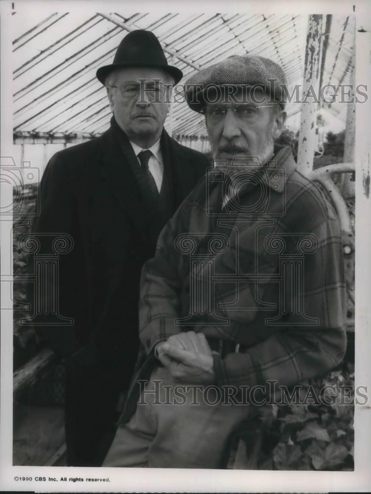 1990 Press Photo Eli Wallach and Tom Aldredge in A Matter of Conscience - Historic Images