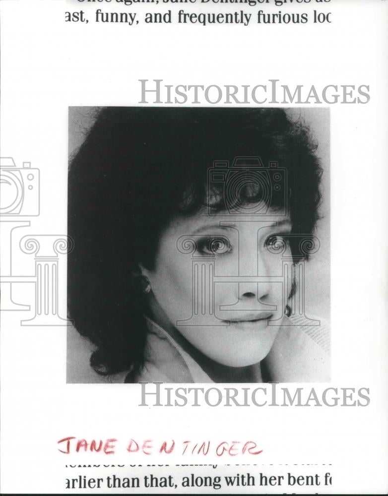 1983 Press Photo Jane Dentinger - cvp04149 - Historic Images