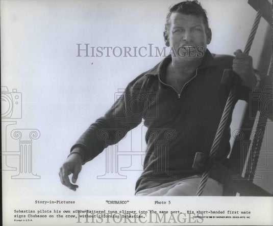 1970 Press Photo Richard Egan in Chubasco - cvp06589 - Historic Images