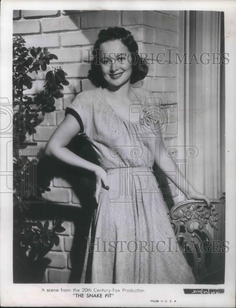 1948 Press Photo Olivia de Havilland in The Snake Pit - Historic Images