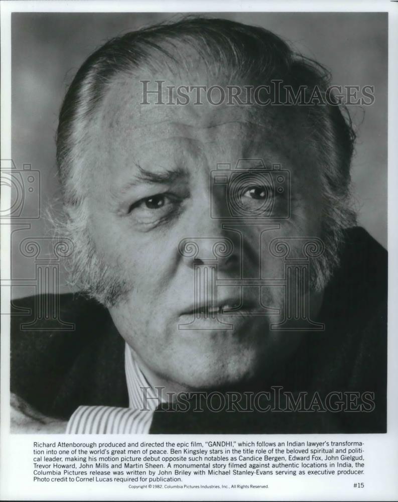 1982 Press Photo Richard Attenborough Producer and Director of Gandhi - Historic Images