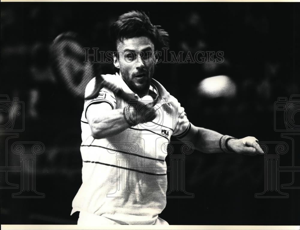 1981 Press Photo Bjorn Borg Professional Tennis Player Gunze Tournament - Historic Images